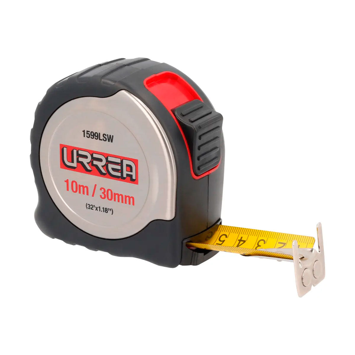 Flexómetro con carcasa de acero inoxidable 10 m x 30 mm