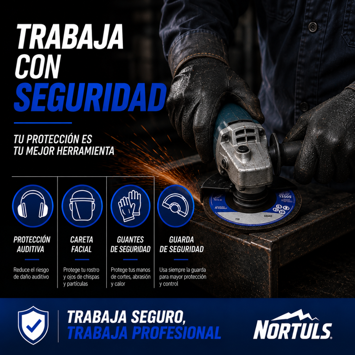 DISCO LAMINADO 4-1/2" ZIRCONIA G: 40-60-80 NORTULS (PAQUETE 20 PIEZAS)