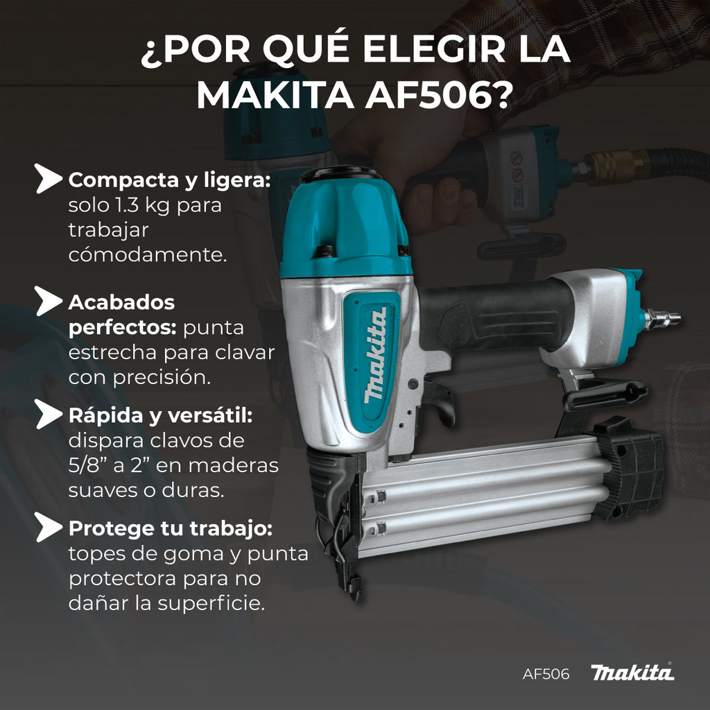 Clavadora Makita Neumatica Cal.18 Af506 (antes Af505)