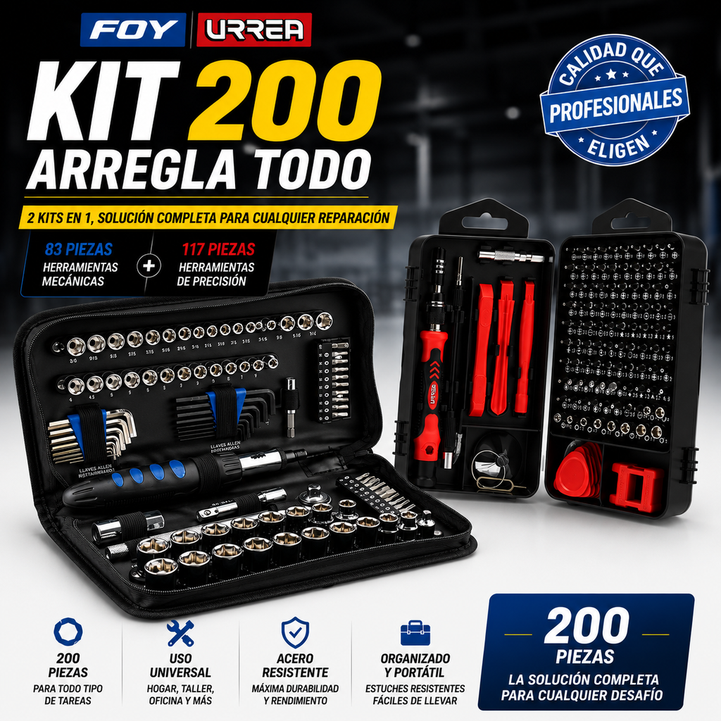 Kit 200 Arregla Todo – 200 Piezas FOY + URREA