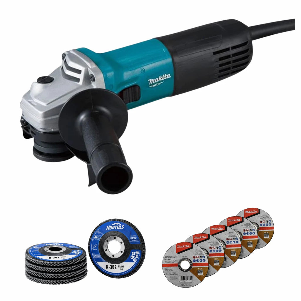 Esmeriladora Makita M9507B 4-1/2 + 10 Discos GRATIS (5 Makita + 5 Nortuls)