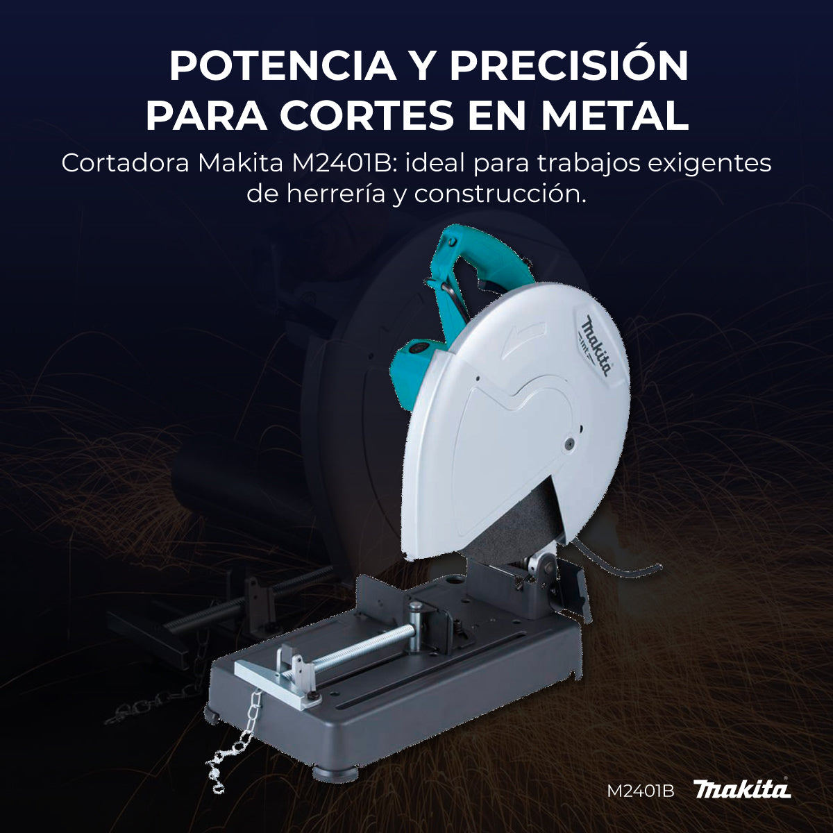 Cortadora De Metal Makita M2401b 14 2000w 3800rpm Cable 2.5m