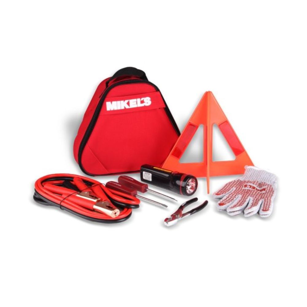 Kit Emergencia Automotriz Cables Pasa Corriente Vial Mikels ‎KEA-8