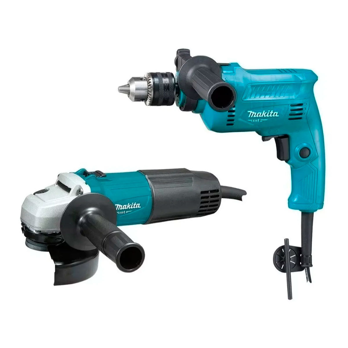 Mini Esmeriladora 4-1/2" 500W Y Rotomartillo 1/2" 540W Makita MTK0003B